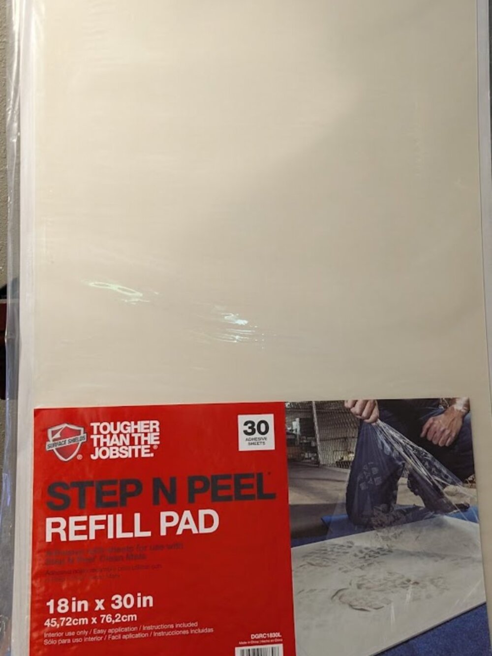 Surface Shields 18 x 30 Clear Sticky Door Mat Refills DGRC1830L
